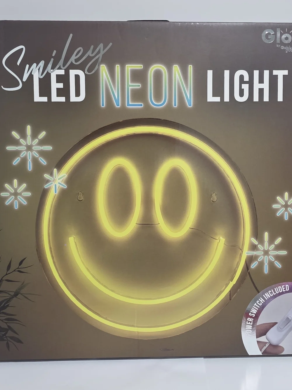 Smiley LED Neon Light - Yellow Smiley Wall Decor by Glo